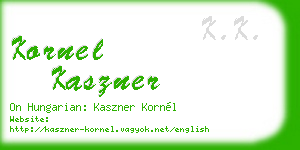 kornel kaszner business card
